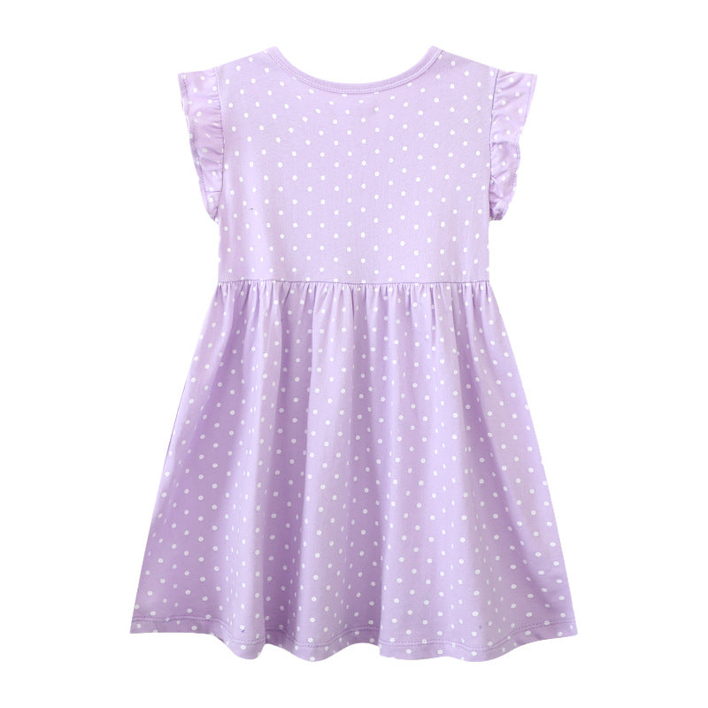 Mädchen Baumwollkleid mit bezaubernden Einhorn-Applikationen Echo Archiv