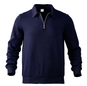 Herren Sweatpullover mit halblangem Reißverschluss und strukturiertem Gewebe Echoarchiv