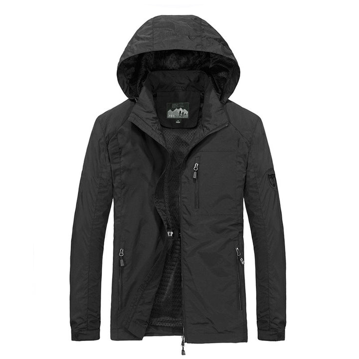 Herren Multifunktionale Outdoorjacke mit verstellbarer Kapuze Echo Archiv