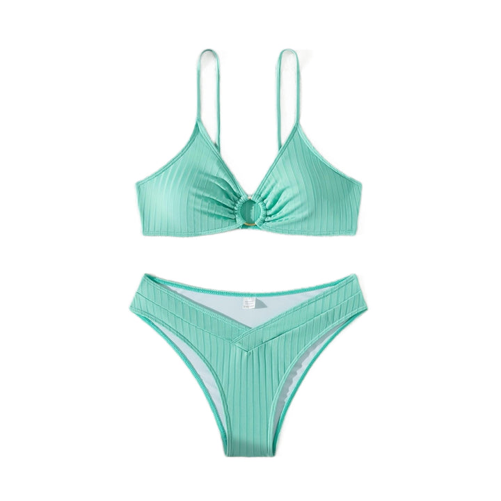 Damen Raffiniertes Bikinitop mit V-Ausschnitt und dekorativem Ring Echo Archiv