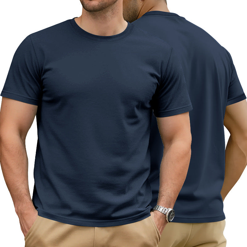 Herren nan Basic Kurzarm-T-Shirt aus hochwertigem Baumwollmix mit Rundhalsausschnitt, flachen Nähten und Regular Fit Echo Archiv