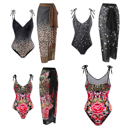 Damen Maxi-Rock mit elegantem Wickeldesign und floralem Muster Echo Archiv