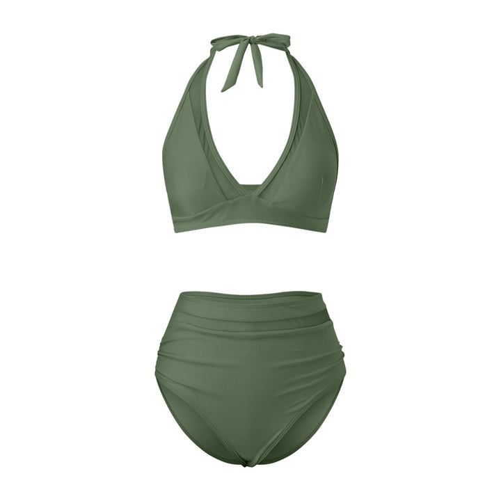 Damen Hochtailliertes Bademoden-Set mit stylischem Haltertop Echo Archiv