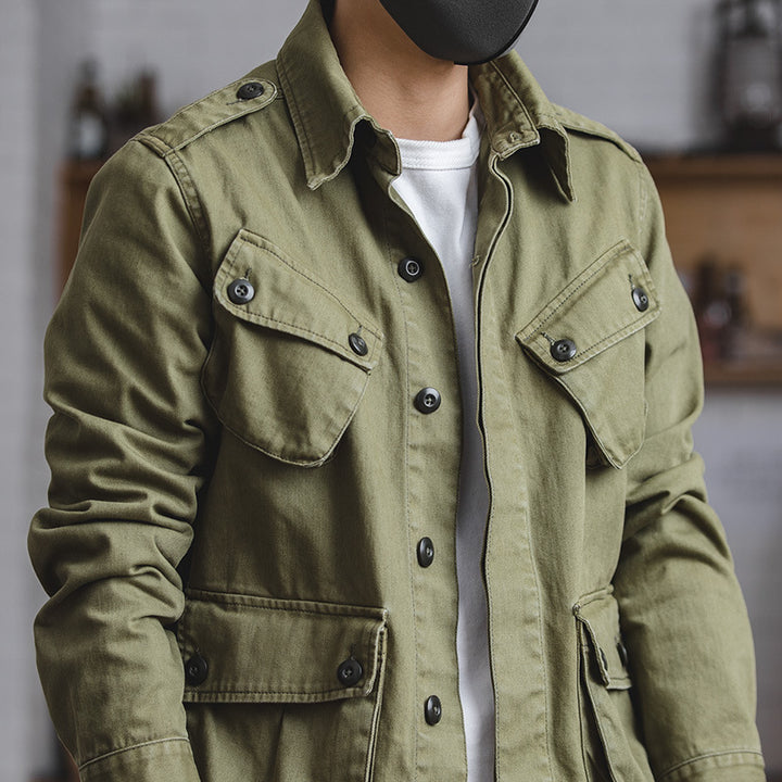 Herren Utility-Jacke mit großen aufgesetzten Taschen und strapazierfähigem Material Echoarchiv
