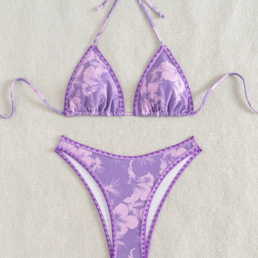 Damen Triangel-Bikini mit verspieltem Blumenmuster Echo Archiv