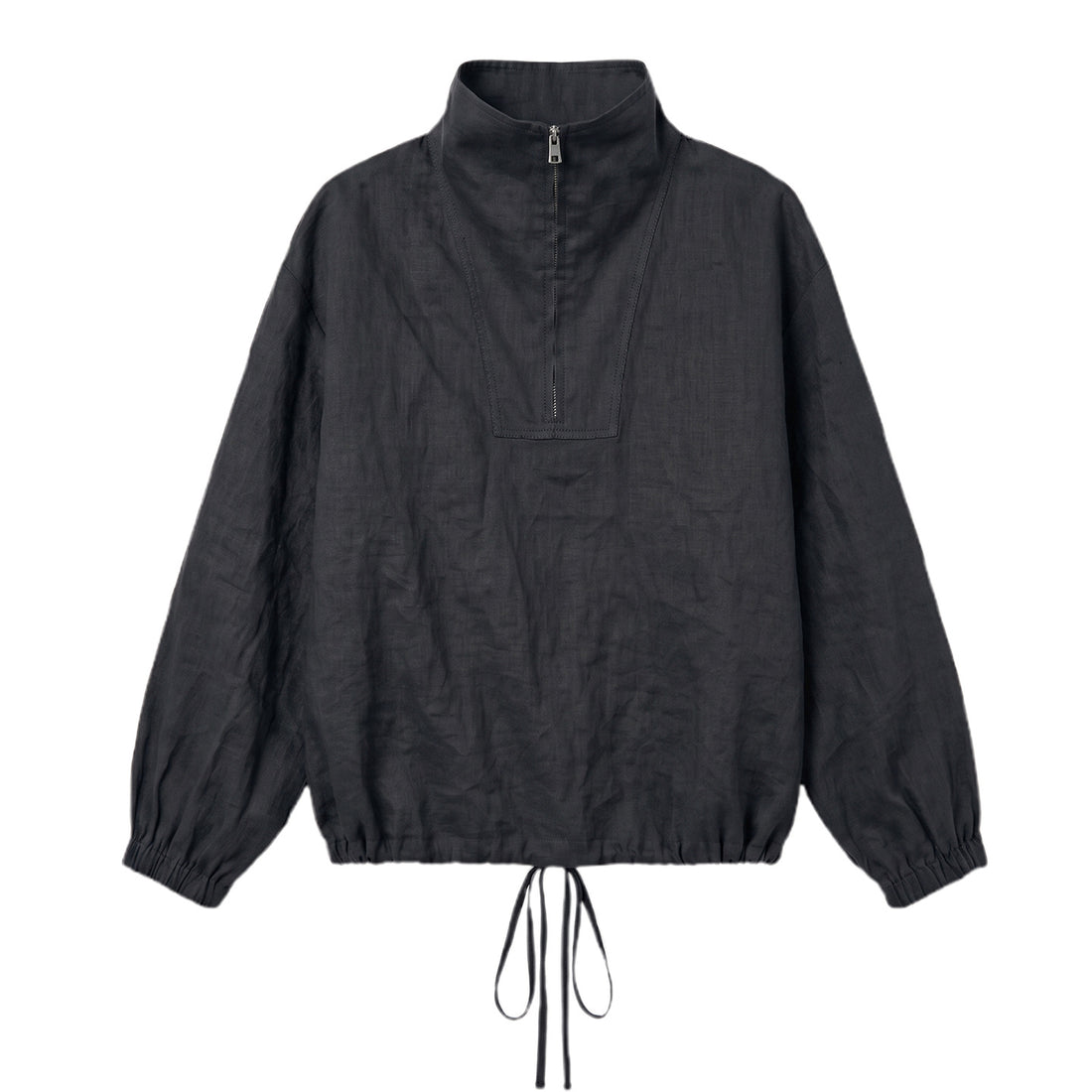 Damen Modische Langärmlige Bluse mit Stehkragen – Élovi