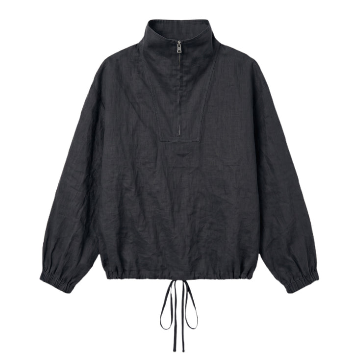 Damen Modische Langärmlige Bluse mit Stehkragen Echo Archiv
