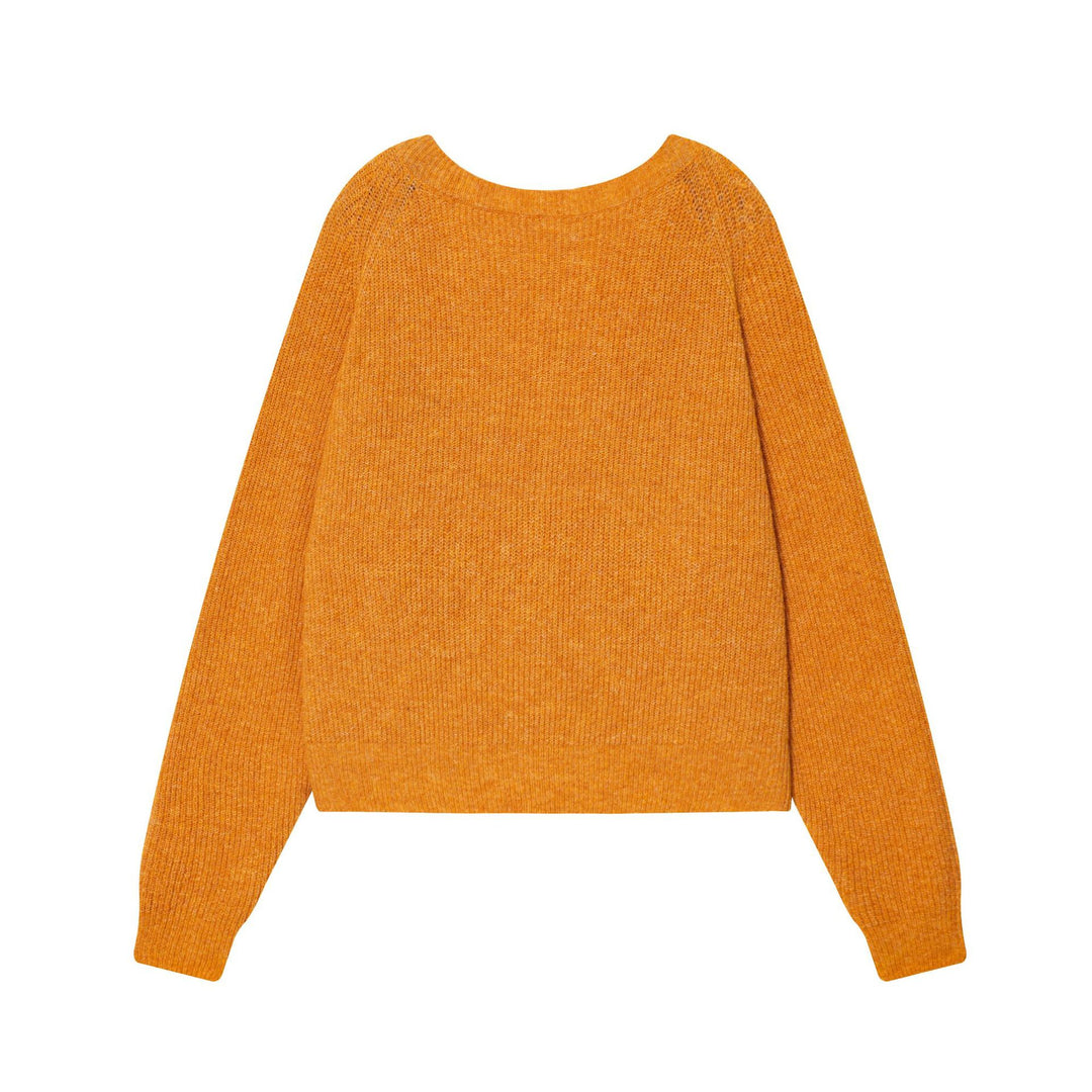 Damen nan kastiger Feinstrick-Pullover mit Rundhalsausschnitt und Cropped-Silhouette Echo Archiv