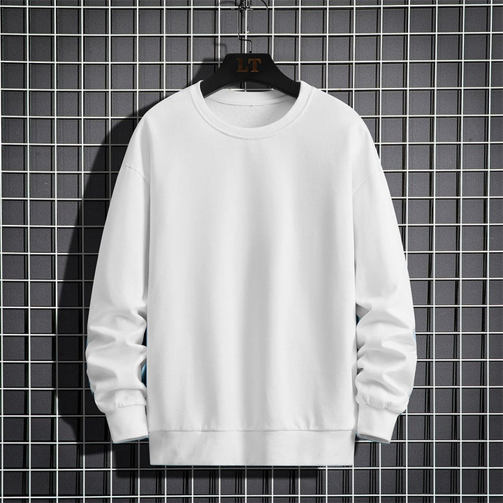 Herren Schlichtes Oversize Rundhals‑Sweatshirt aus schwerer Baumwollmischung mit gerippten Bündchen Echoarchiv