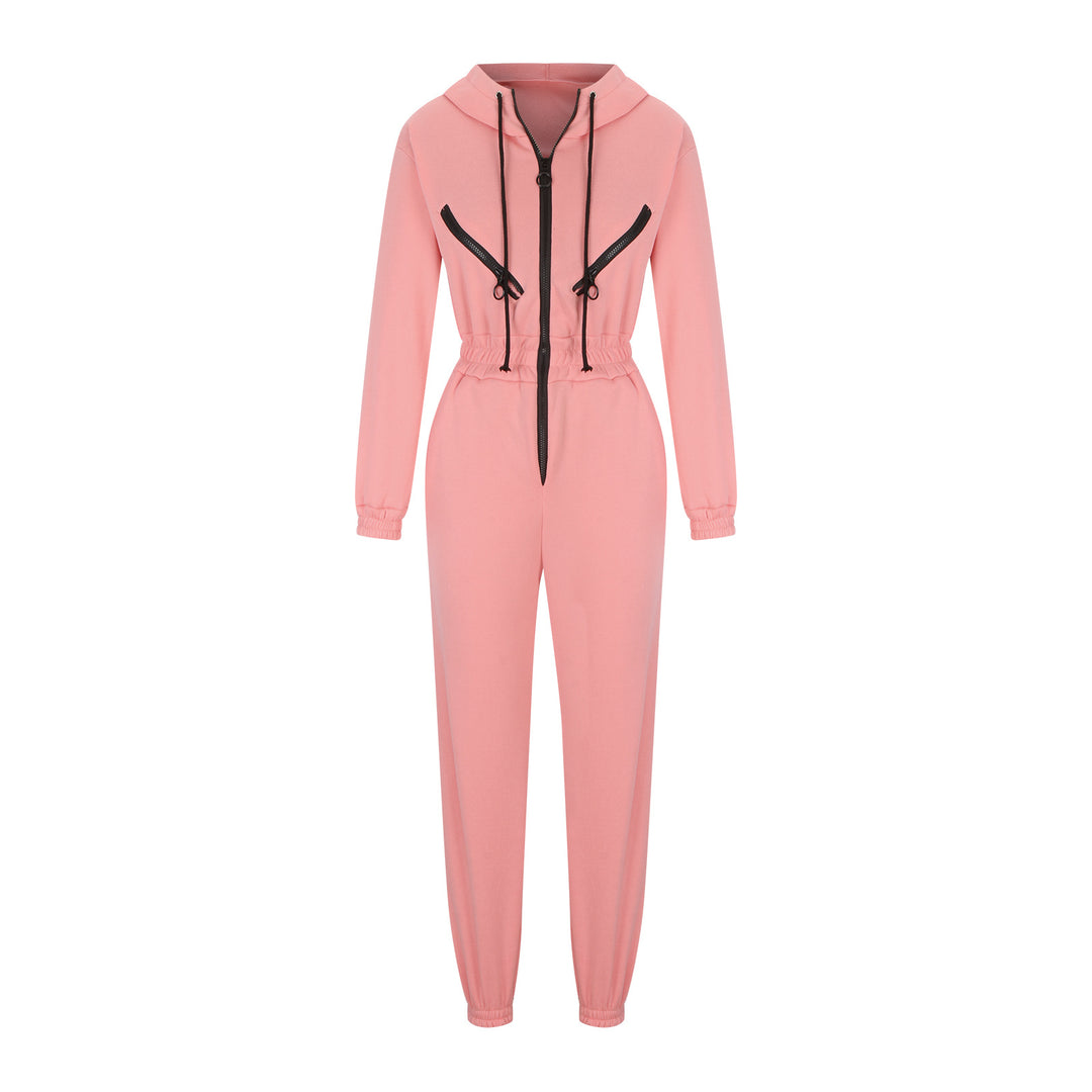 Damen nan kurzes Halbzip-Loungewear-Set mit elastischem Taillenbund und oversized Schnitt Echo Archiv