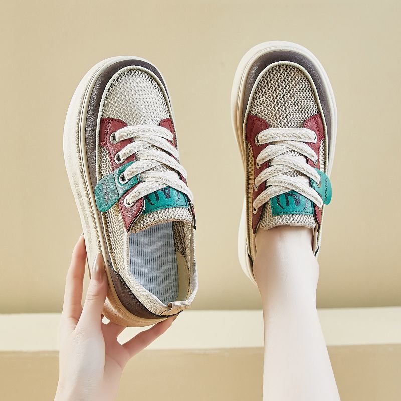 Damen Leichte Wedge‑Sneaker mit Netzgewebe, ergonomischer Memory‑Innensohle und profilierter Laufsohle – Névara