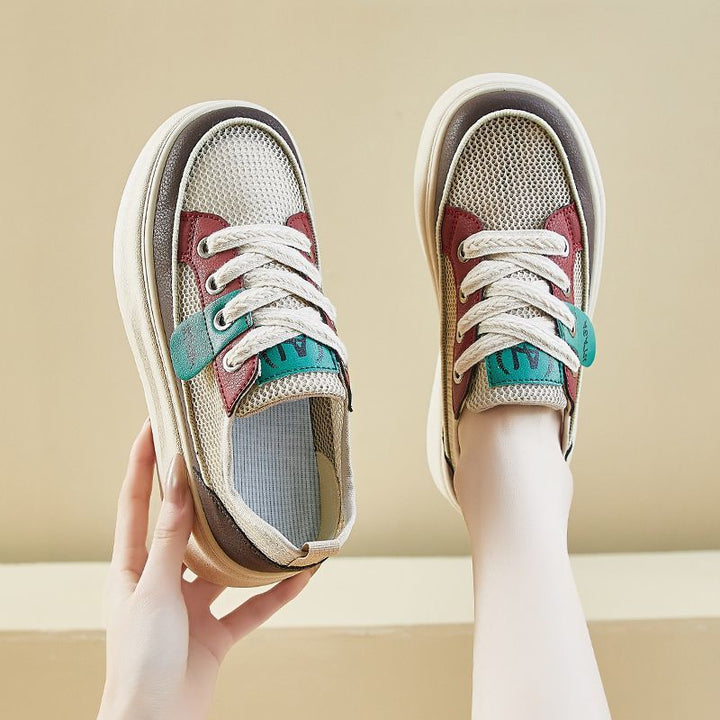 Damen Leichte Wedge‑Sneaker mit Netzgewebe, ergonomischer Memory‑Innensohle und profilierter Laufsohle – Névara