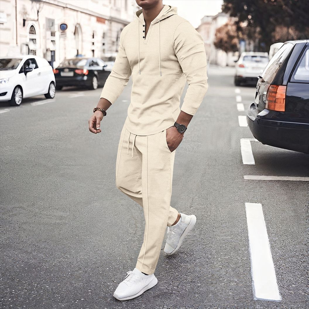Herren sportliches Hoodie und Jogginghose Set mit atmungsaktiver Struktur Echoarchiv