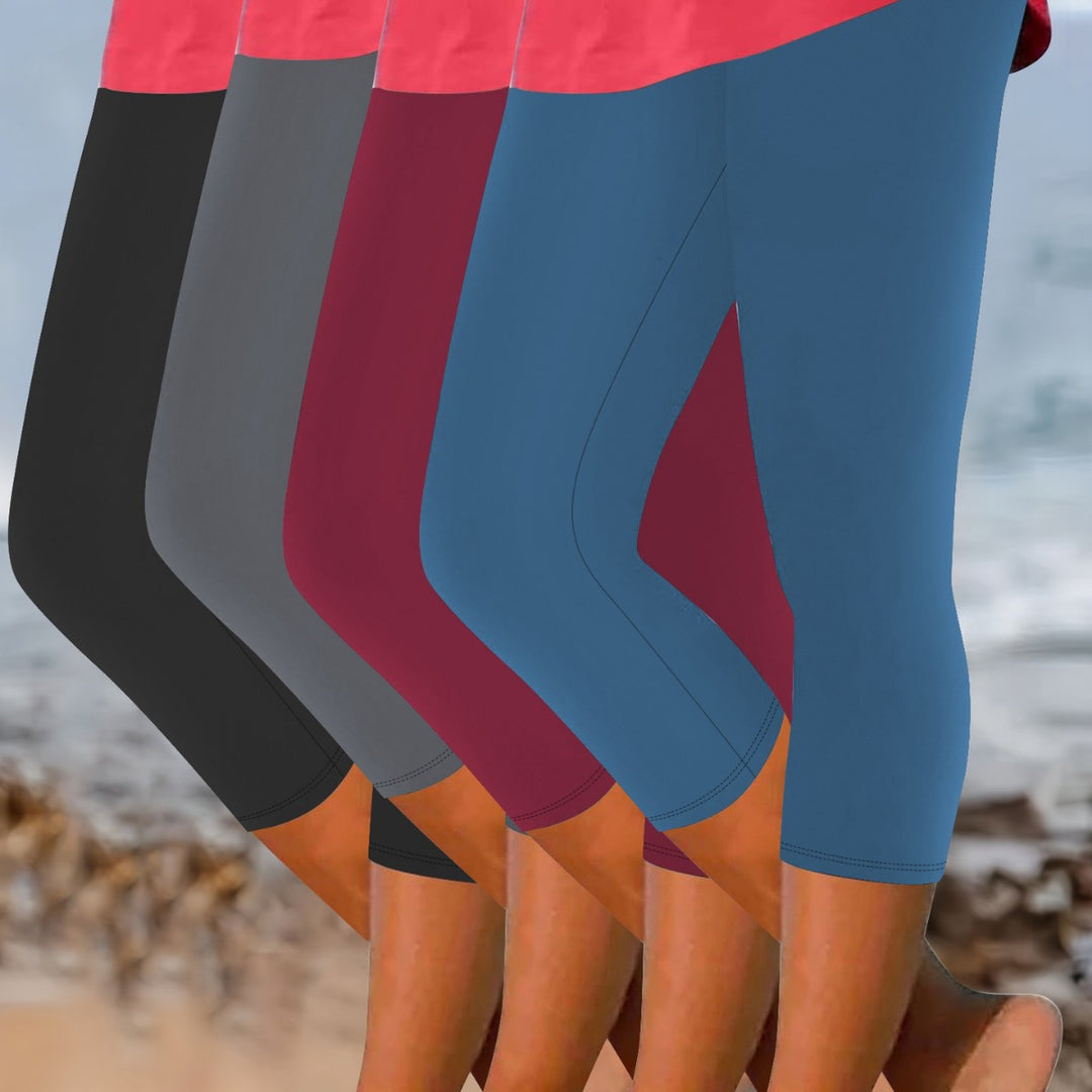 Damen Capri-Biker-Shorts mit hohem Bund und stützender Kompression echoarchiv-