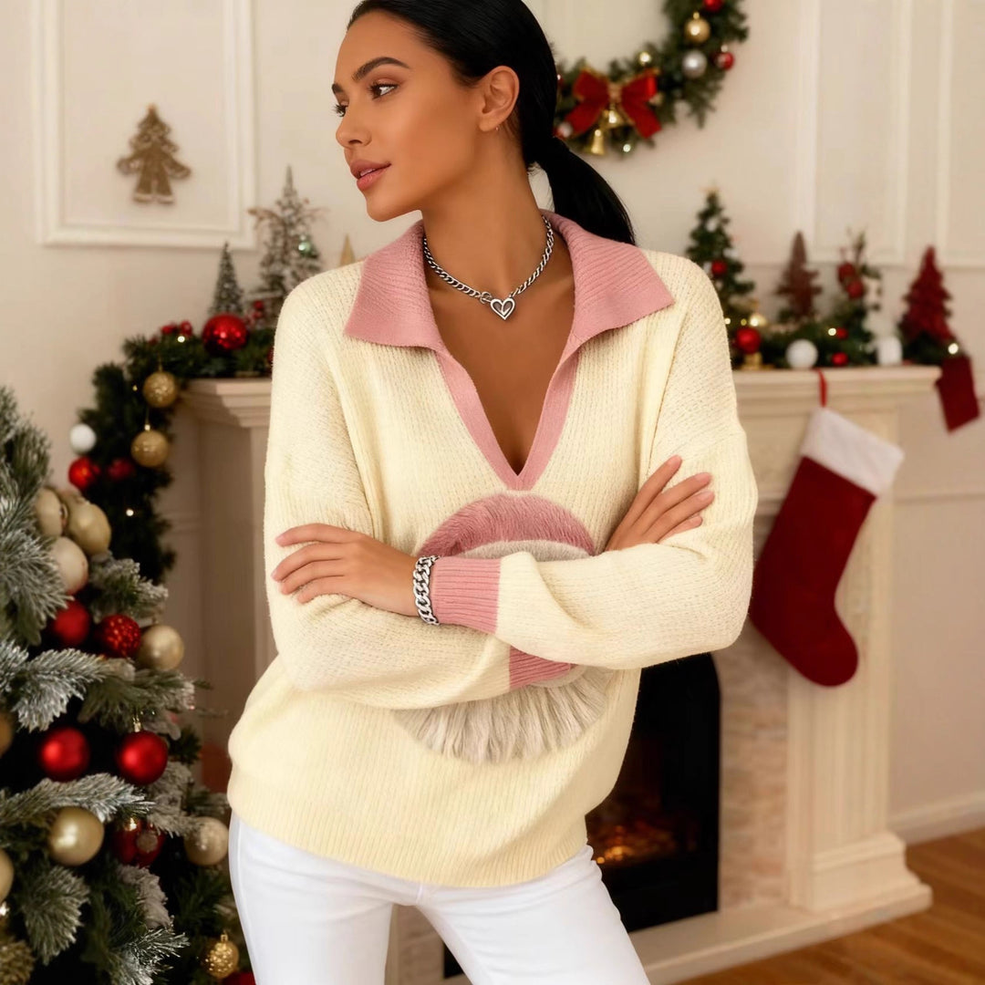 Damen Verspielter Pullover mit Weihnachtsmotiv Echo Archiv