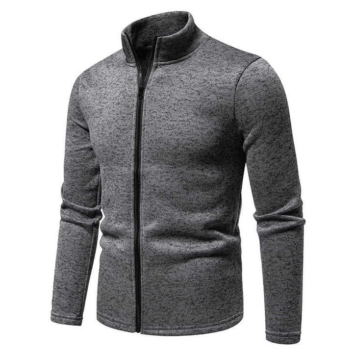 Herren Fleecejacke mit hoher Stehkragen und durchgehendem Reißverschluss Echoarchiv