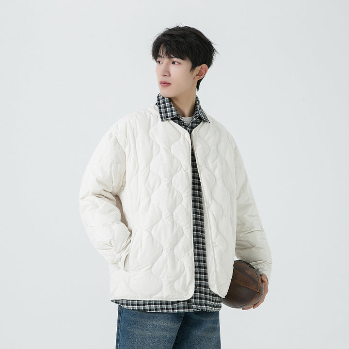 Herren Gesteppte Wende-Steppjacke mit kariertem Futter Echo Archiv