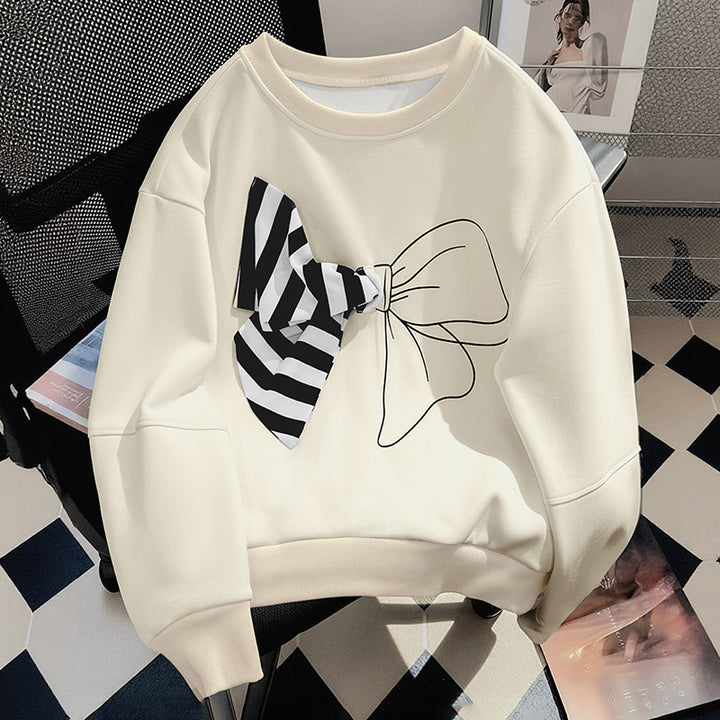 Damen Lässiger Sweatshirt mit Schleifen-Design Echo Archiv