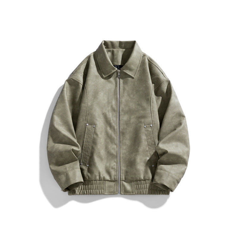 Herren Lässige Kunstlederjacke Echo Archiv