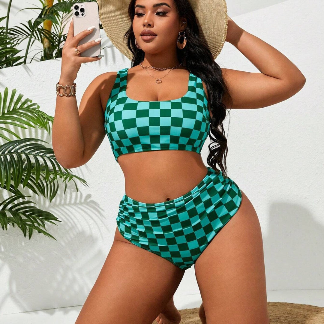 Damen Bikini-Set mit modischem Karomuster Echo Archiv