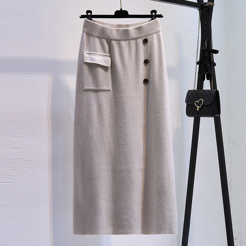 Damen Eleganter Strickrock mit praktischer Seitentasche Echo Archiv