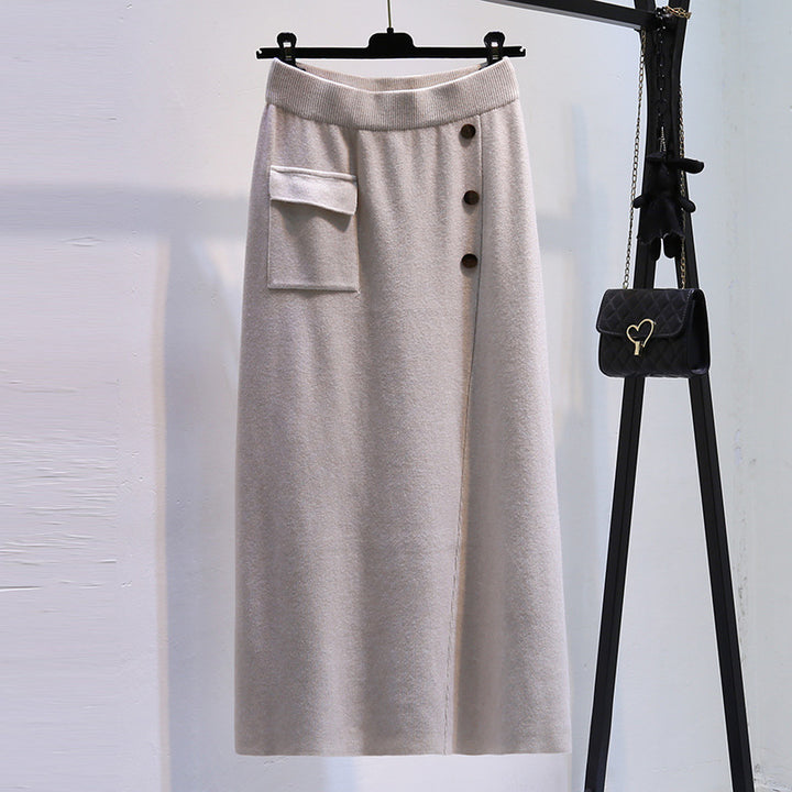 Damen Eleganter Strickrock mit praktischer Seitentasche Echo Archiv