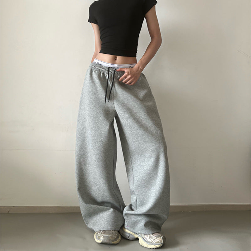 Damen Extraweite High‑Waist Sweathose aus Baumwollmix mit Tunnelzug Echo Archiv