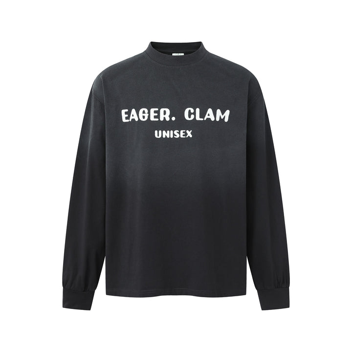 Unisex Oversize-Sweatshirt mit Mockkragen und Statement-Print Echoarchiv