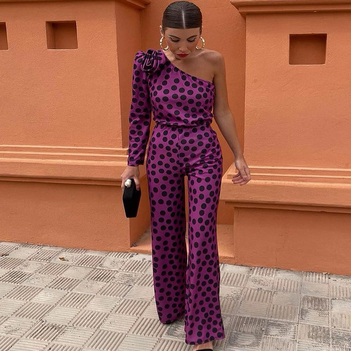 Damen Einseitiger Jumpsuit mit Blumendekor Echo Archiv