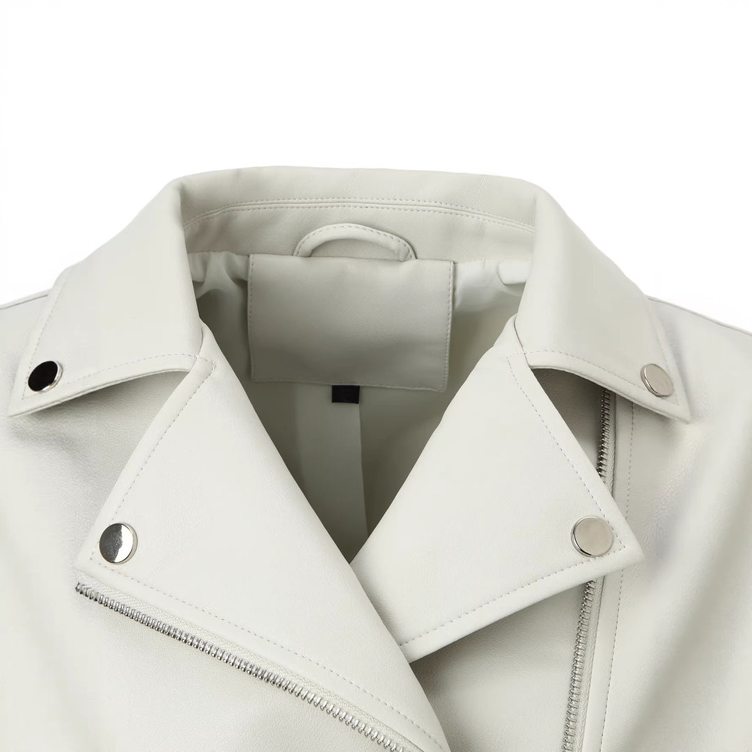 Damen Cropped Bikerjacke mit Fransen Echo Archiv