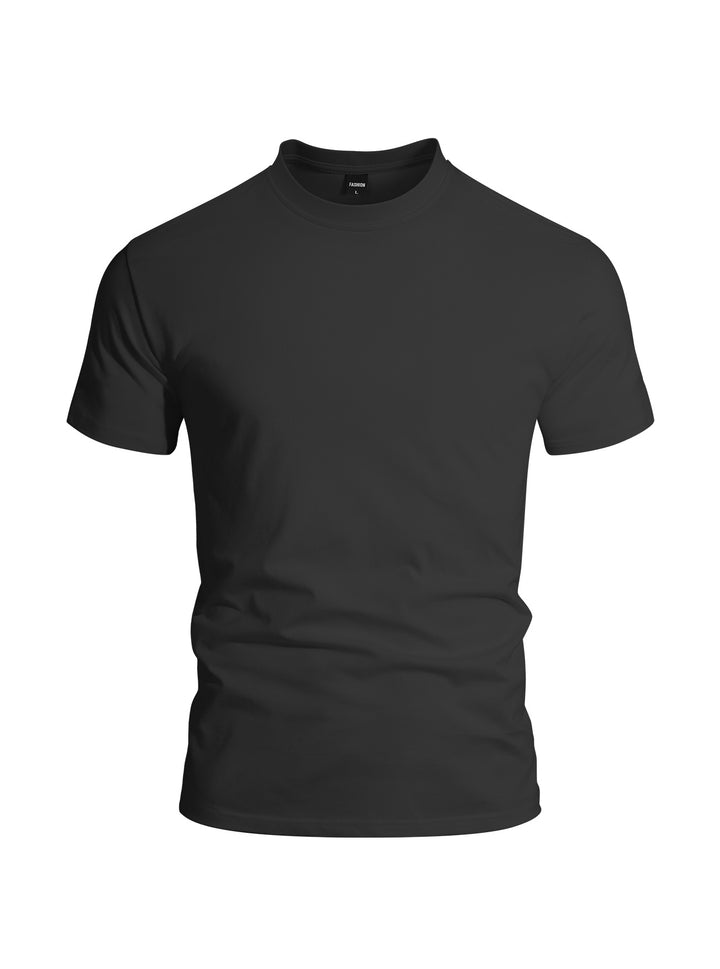 Herren nan eng anliegendes Rundhals-Basicshirt aus Singlejersey mit verstärktem Nackenband Echo Archiv