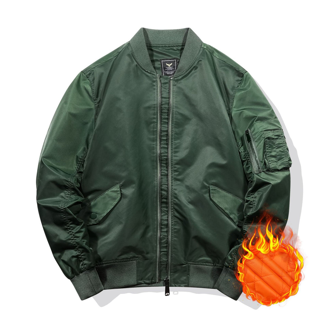 Herren Fliegerbomberjacke mit gesteppter Thermofütterung und Ärmeltasche – Brevano
