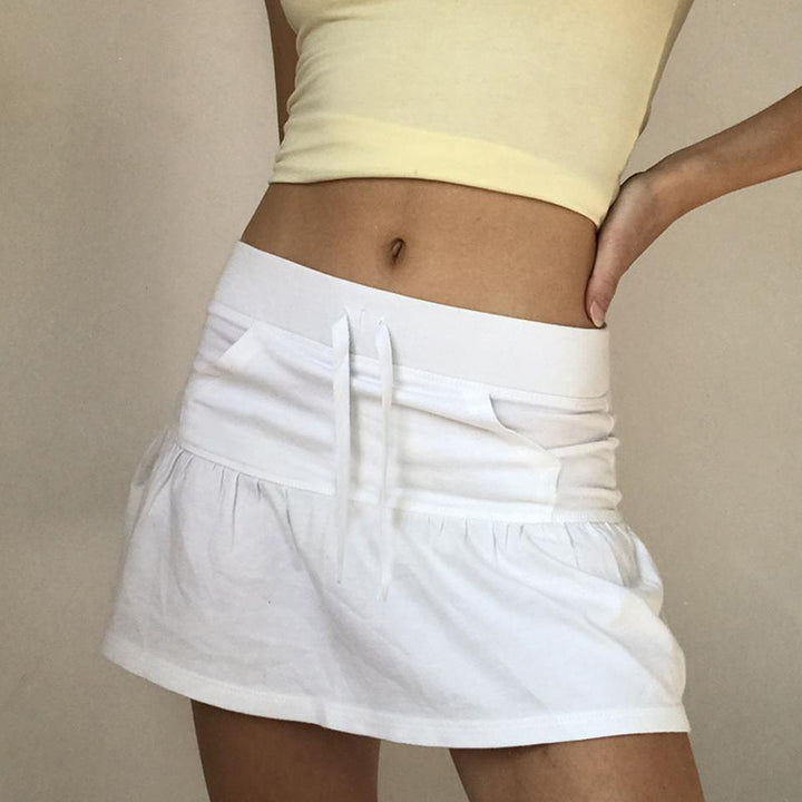 Damen luftiger Minirock mit voluminösen Rüschendetails Echo Archiv