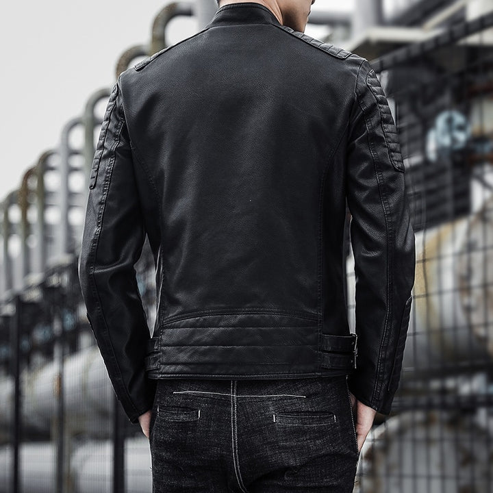 Herren Modische Bikerjacke aus Kunstleder Echo Archiv 1787738599