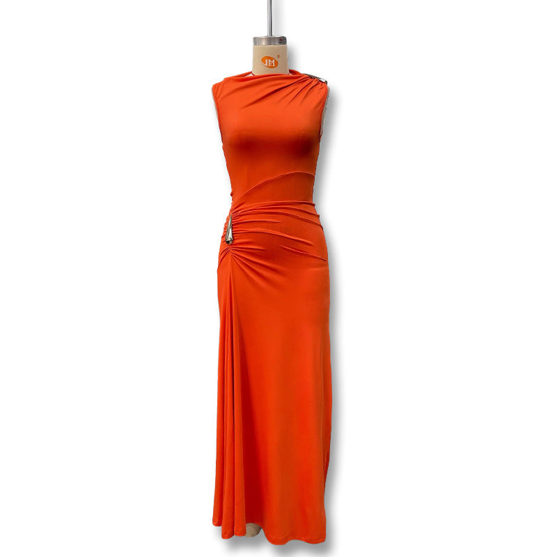 Damen Maxikleid mit raffiniertem Wickeldetail und figurbetontem Schnitt Echo Archiv