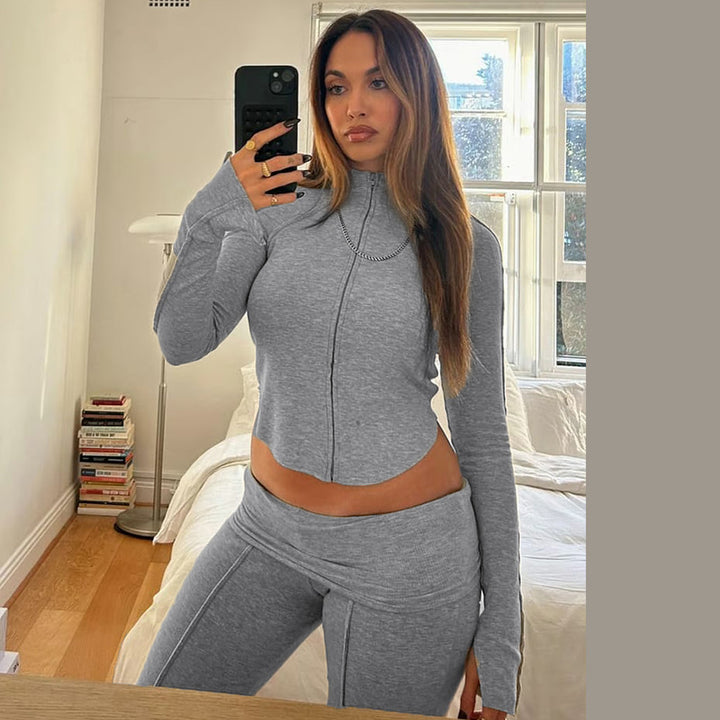 Damen Flared Yoga-Hose mit hohem Bund und atmungsaktivem Material Echo Archiv