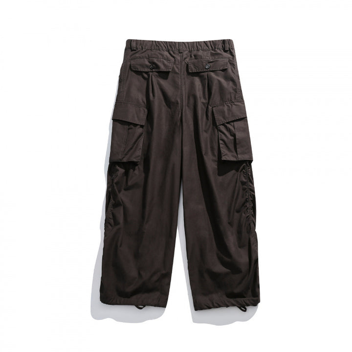 Unisex Weite Utility-Cargo-Hose mit Tunnelzugbund, Multifunktionstaschen und Saumkordel Echo Archiv