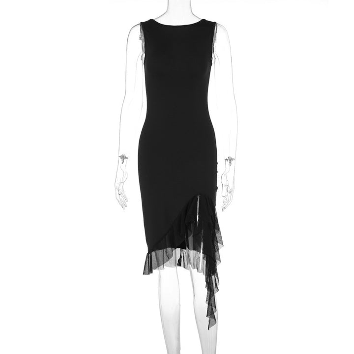 Damen Elegantes Kleid mit Rüschendetails und figurbetontem Schnitt Echo Archiv