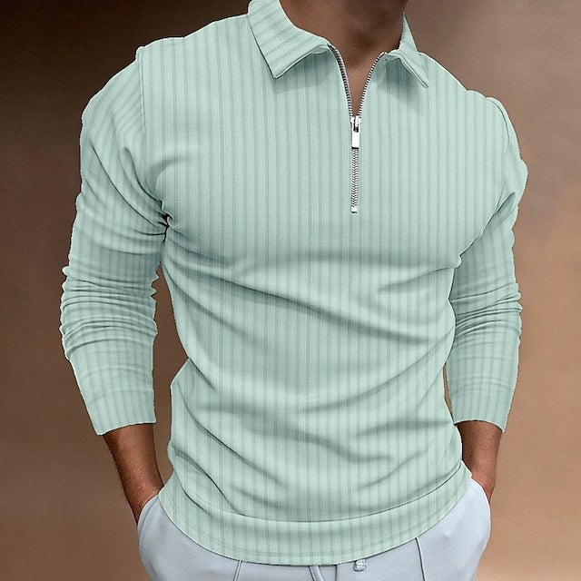 Herren modischer Poloshirt mit Reißverschluss Echoarchiv