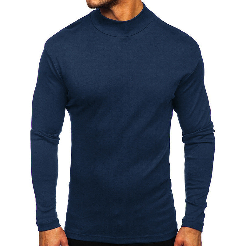 Herren Langarmshirt mit Stehkragen aus hochwertigem Material – Arvello