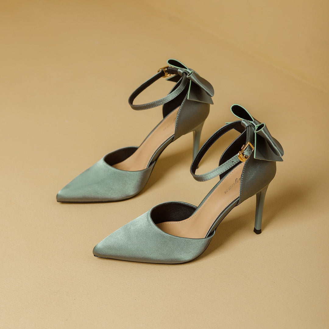 Damen schicke High Heels mit dekorativem Schleifenverschluss Echoarchiv