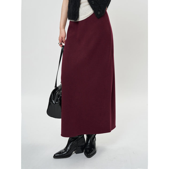 Damen Midirock in geradem Fall aus elastischem Jersey Echoarchiv