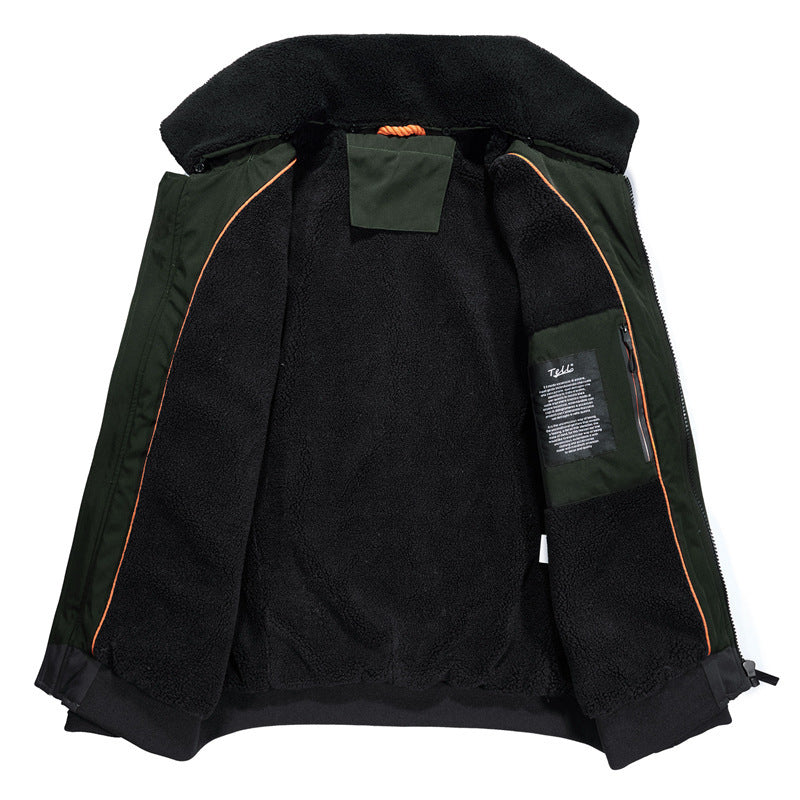 Herren multifunktionale Jacke mit weichem Teddy-Futter Echoarchiv