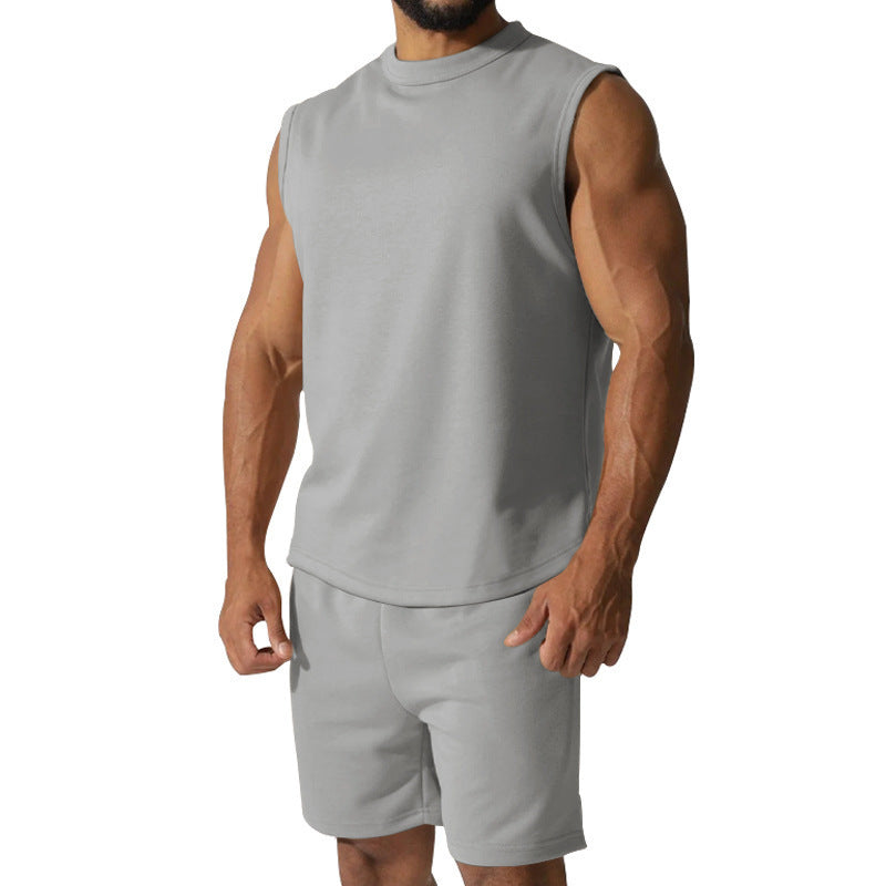 Herren sportliches Kurzarm-Set mit elastischem Bund und modernem Design Echoarchiv