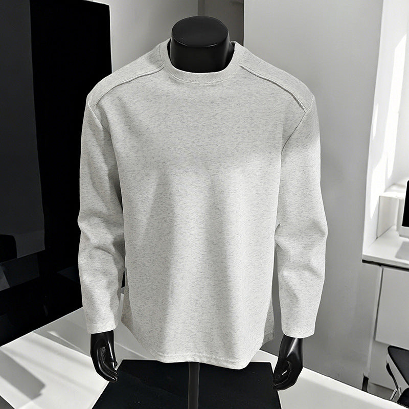 Herren Relaxed-Fit Baumwollmix Crewneck-Sweatshirt mit Raglannähten und melierter Struktur Echo Archiv