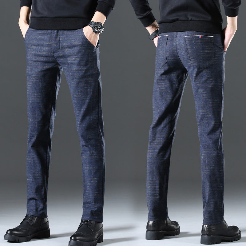 Herren moderne Chinohose mit elastischem Bund und seitlichen Taschen Echoarchiv