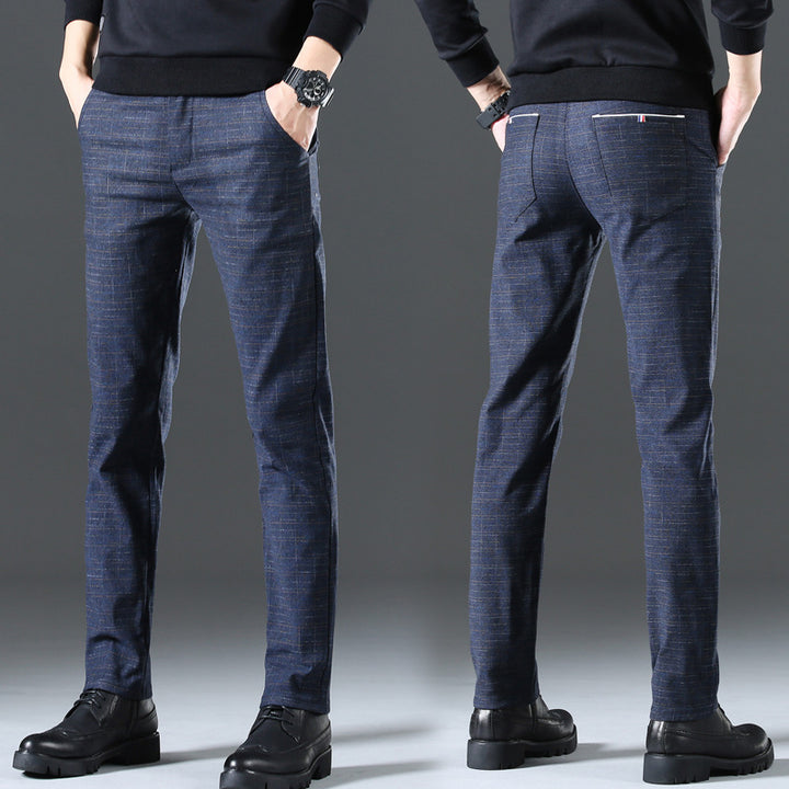 Herren moderne Chinohose mit elastischem Bund und seitlichen Taschen Echoarchiv