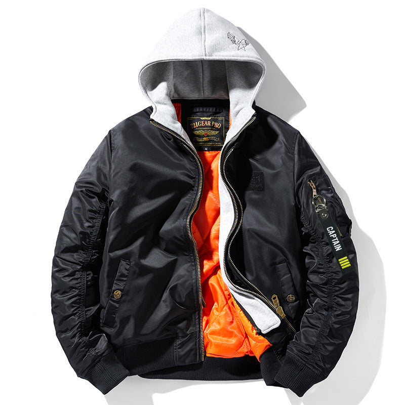Herren Piloten-Bomberjacke mit integrierter Kapuze und wärmender Thermofütterung Echo Archiv