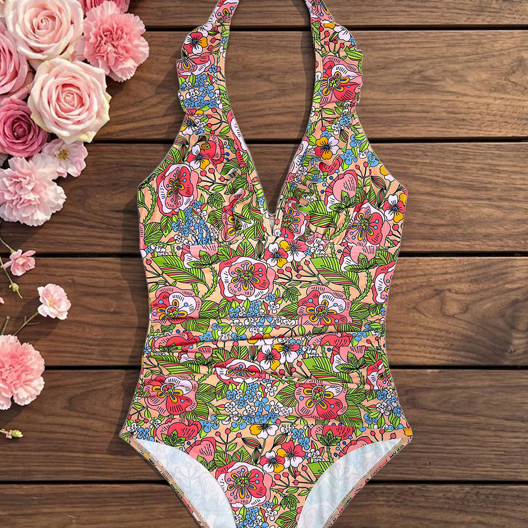 Damen Blumenmuster Einteiler Badeanzug Echo Archiv