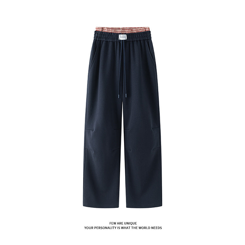 Herren weite Freizeithose aus atmungsaktivem Baumwollmix mit elastischem Bund und seitlichen Taschen Echoarchiv
